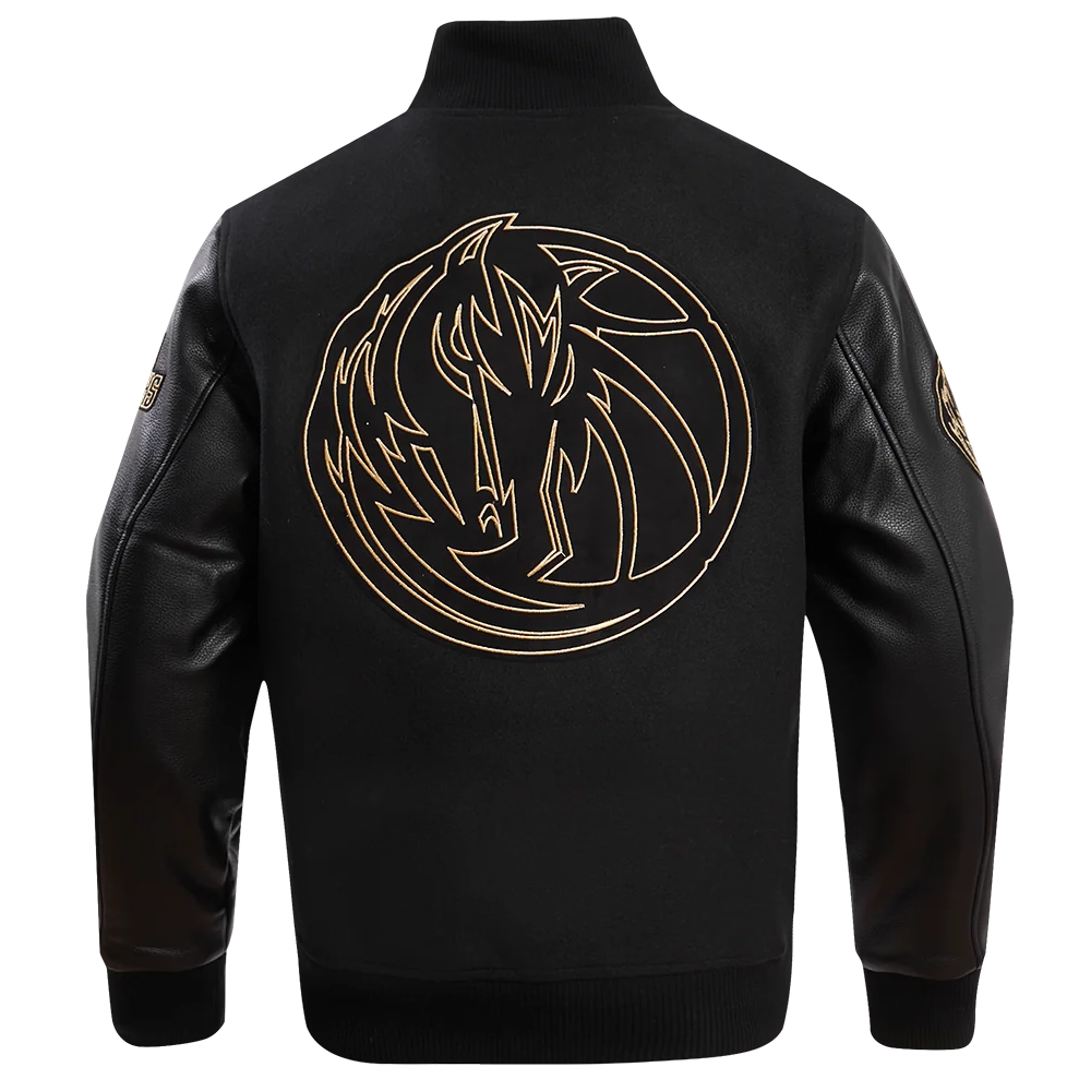 Dallas-Mavericks-Pro-Standard-Black-And-Gold-Varsity-Jacket-4