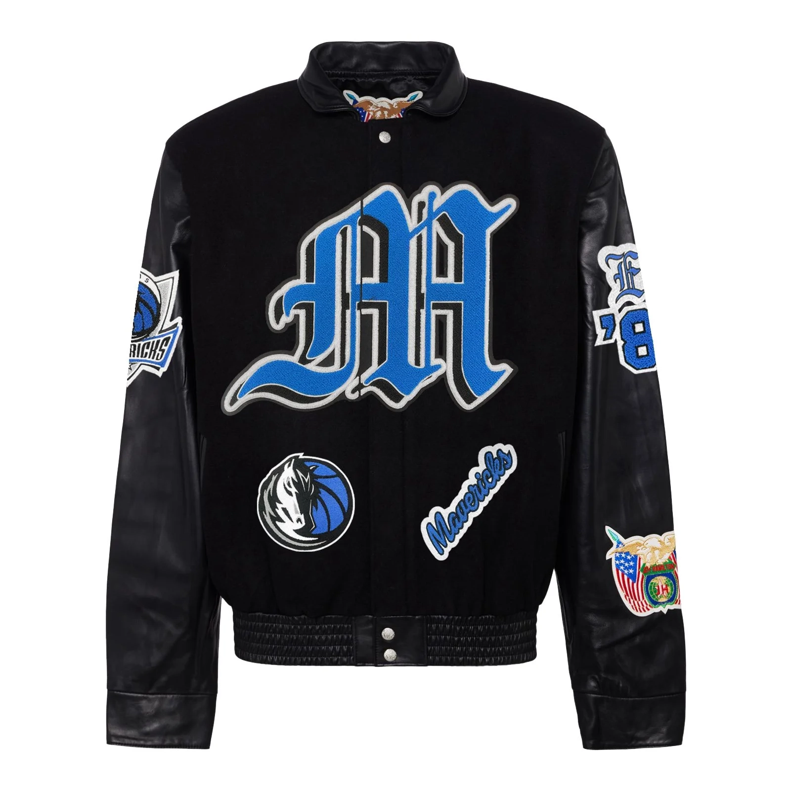 Dallas-Mavericks-Wool-Leather-Old-English-Varsity-Jacket-Black-1