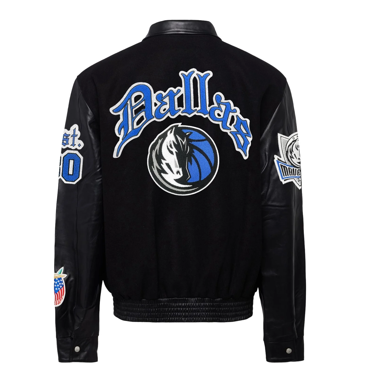 Dallas-Mavericks-Wool-Leather-Old-English-Varsity-Jacket-Black-2
