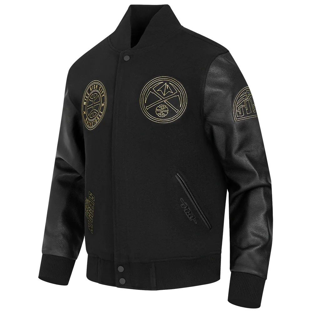 Denver-Nuggets-Pro-Standard-Black-And-Gold-Varsity-Jacket-1