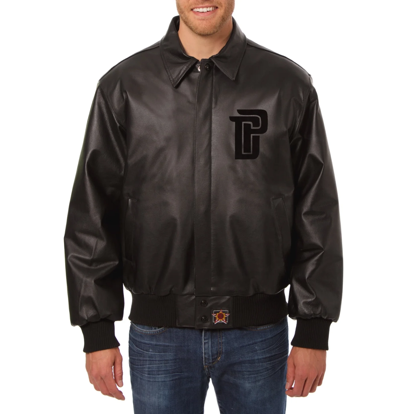 Detroit-Pistons-Full-Leather-Bomber-Varsity-Jacket-Black-1