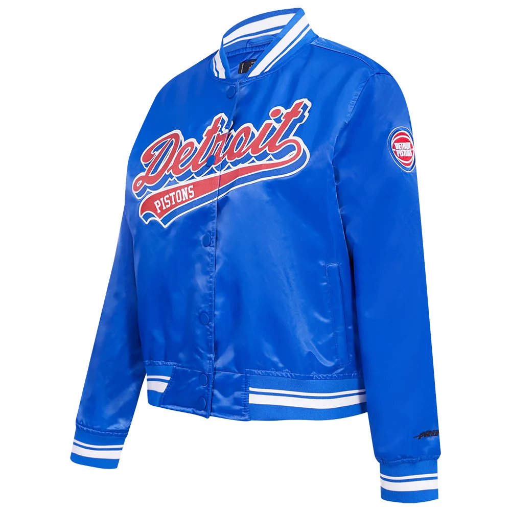 Detroit-Pistons-Script-Tail-Womens-Full-Snap-Satin-Varsity-Jacket-Blue-4