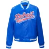 Detroit-Pistons-Script-Tail-Womens-Full-Snap-Satin-Varsity-Jacket-Blue-5