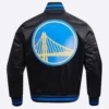 Golden-State-Warriors-Pro-Standard-Script-Tail-Black-Satin-Varsity-Jacket-4
