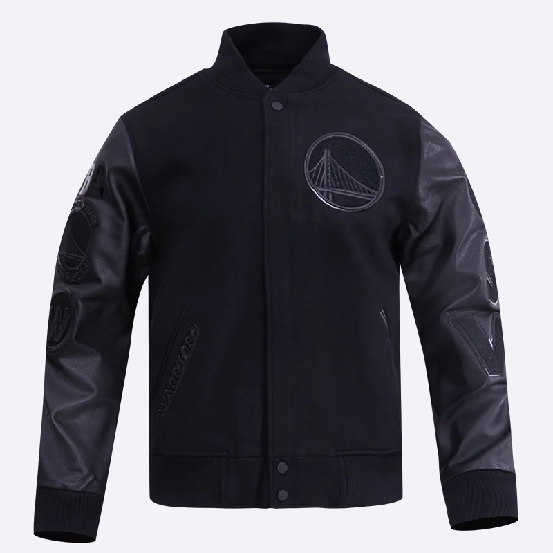 Golden-State-Warriors-Pro-Standard-Triple-Black-Varsity-Jacket-2
