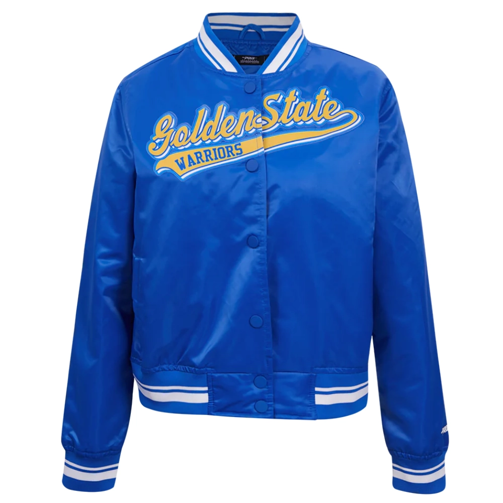 Golden-State-Warriors-Script-Womens-Full-Snap-Satin-Varsity-Jacket-Blue-5