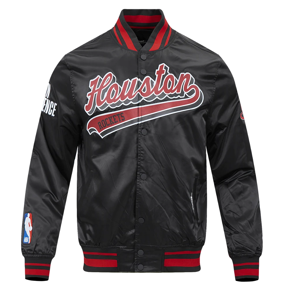 Houston-Rockets-Pro-Standard-Script-Tail-Black-Satin-Varsity-Jacket-2