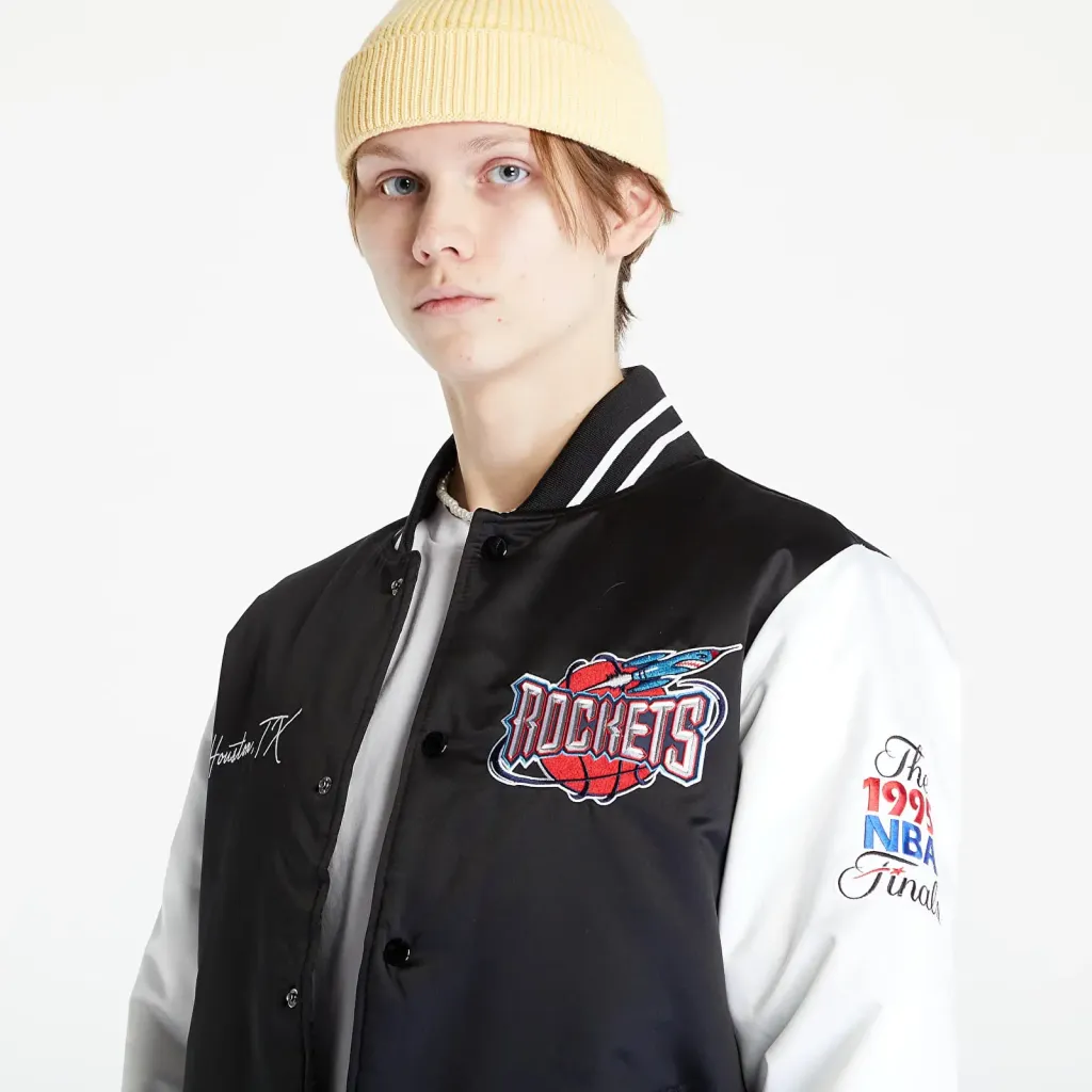 Houston-Rockets-Team-Origins-Black-White-Satin-Varsity-Jacket-3