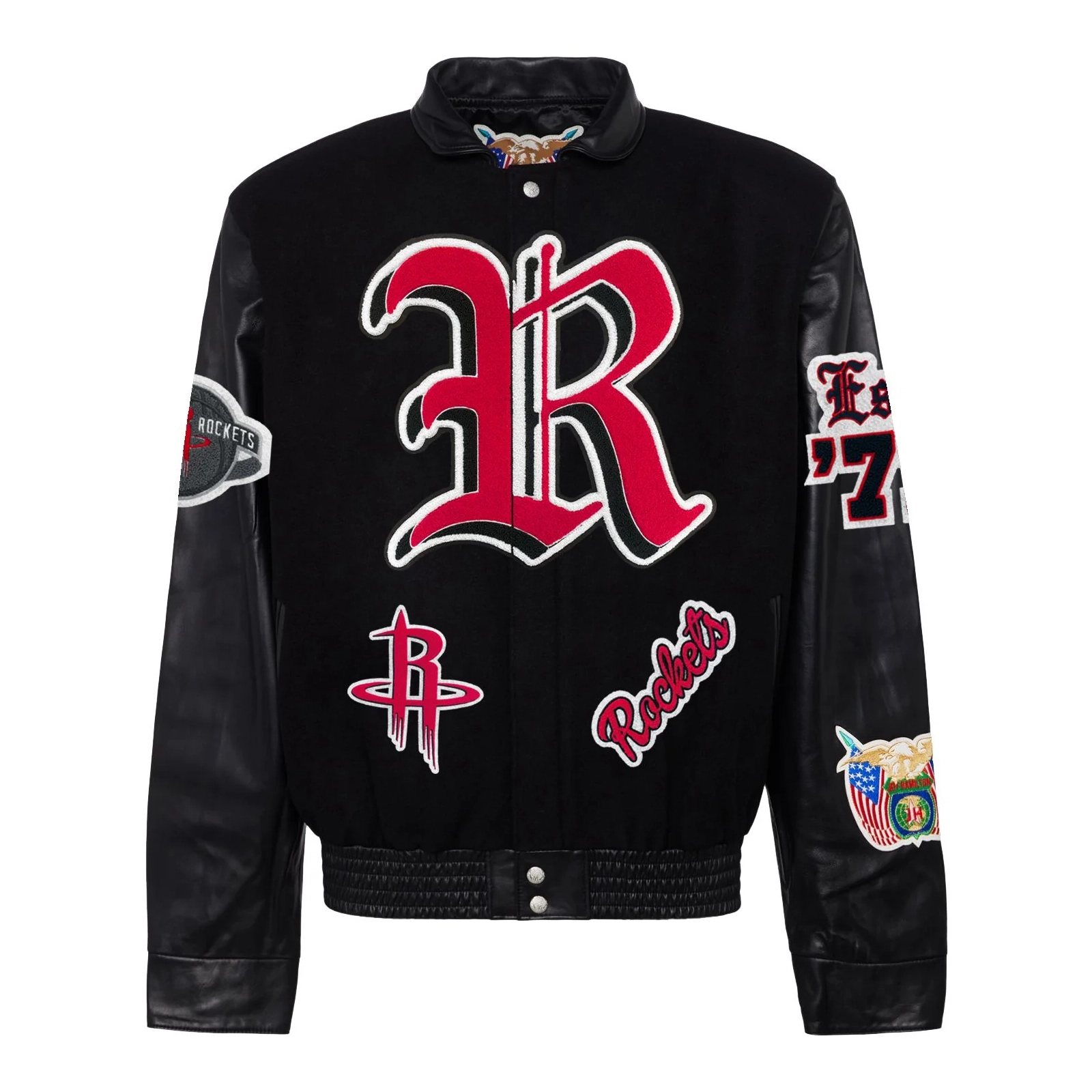 Houston-Rockets-Wool-Leather-Old-English-Varsity-Jacket-Black-1