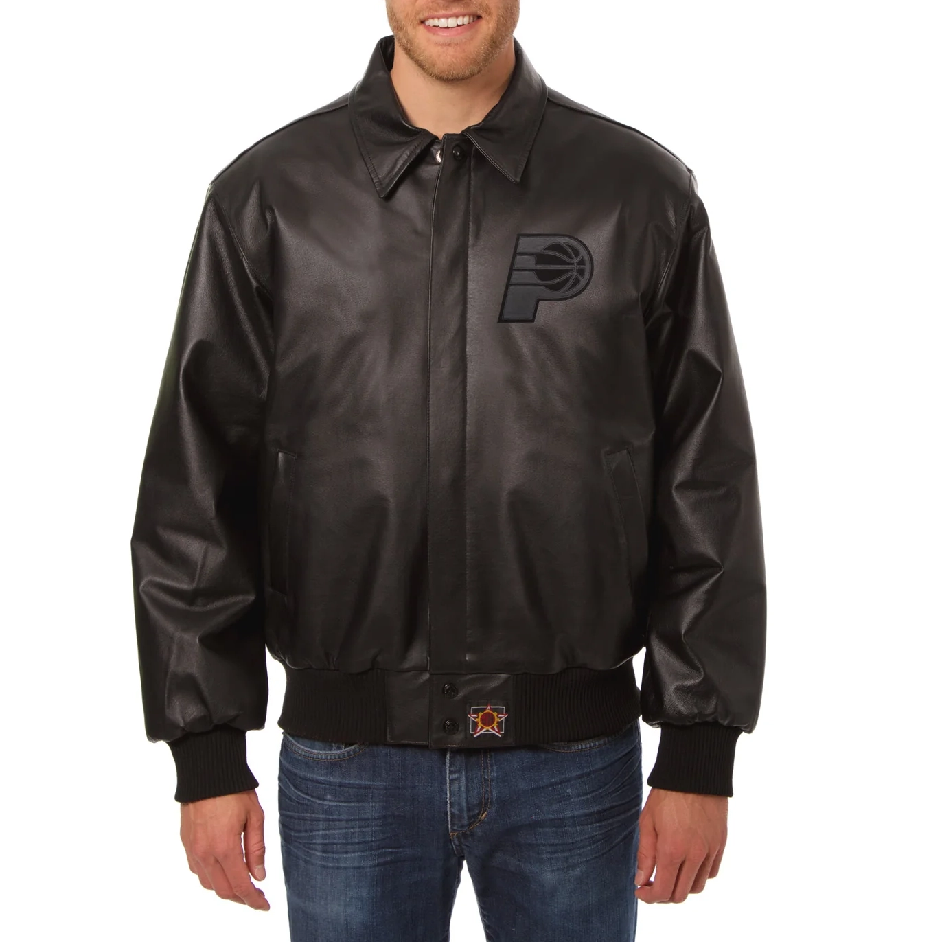 Indiana-Pacers-Full-Leather-Bomber-Varsity-Jacket-Black-1