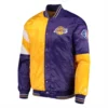 Los-Angeles-Lakers-Leader-Satin-Varsity-Jacket-–-YellowPurple-2