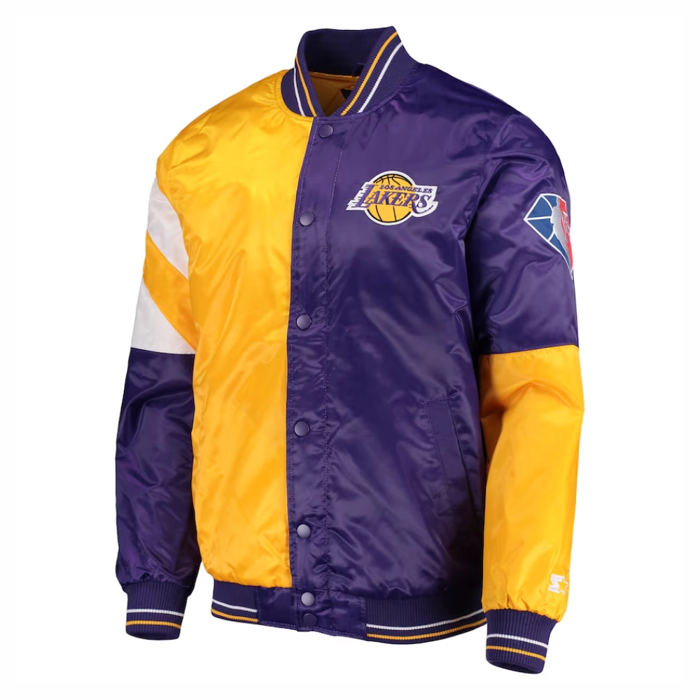 Los-Angeles-Lakers-Leader-Satin-Varsity-Jacket-–-YellowPurple-2