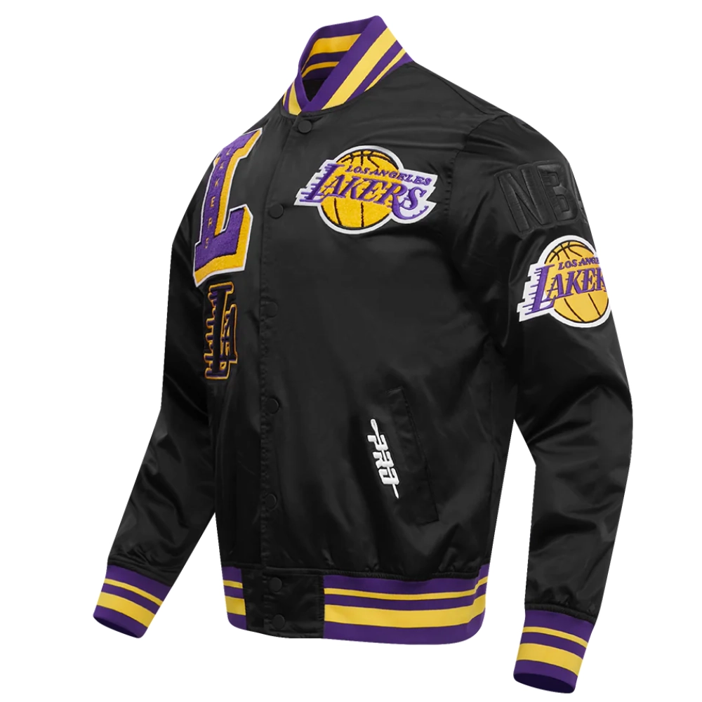 Los-Angeles-Lakers-Mashup-Full-Snap-Satin-Varsity-Jacket-Black-7