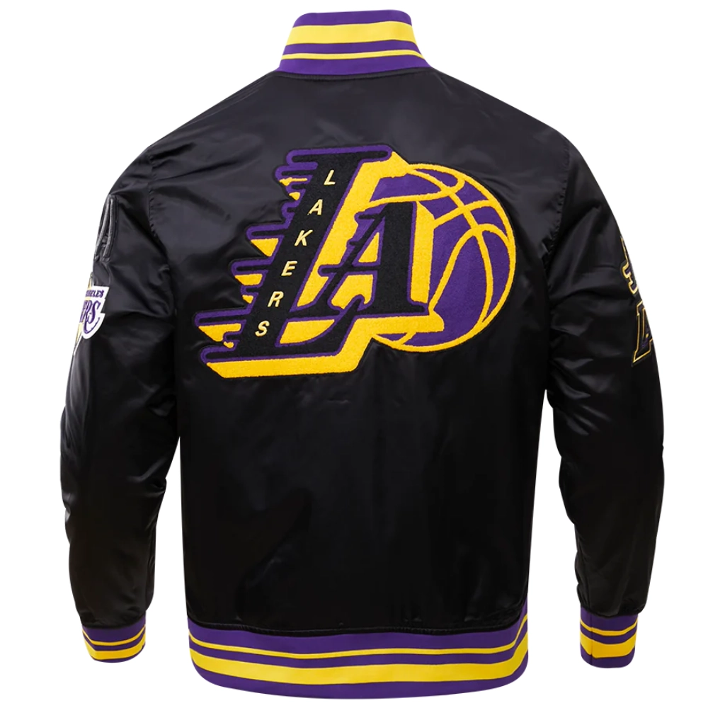 Los-Angeles-Lakers-Mashup-Logo-Full-Snap-Satin-Varsity-Jacket-Black-6