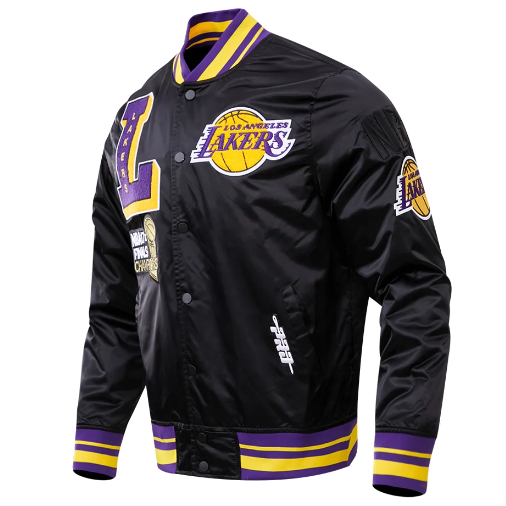 Los-Angeles-Lakers-Mashup-Logo-Full-Snap-Satin-Varsity-Jacket-Black-7