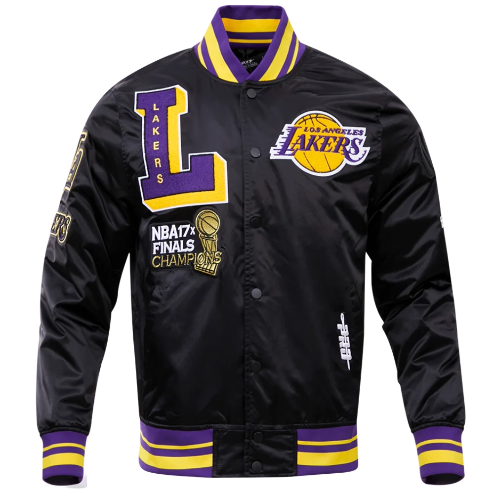 Los-Angeles-Lakers-Mashup-Logo-Full-Snap-Satin-Varsity-Jacket-Black-9