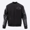 Los-Angeles-Lakers-Pro-Standard-Triple-Black-Varsity-Jacket-2