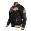Los-Angeles-Lakers-Retro-Classic-Full-Snap-Satin-Varsity-Jacket-Black-2