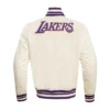 Los-Angeles-Lakers-Retro-Classic-Full-Snap-Satin-Varsity-Jacket-Cream-4