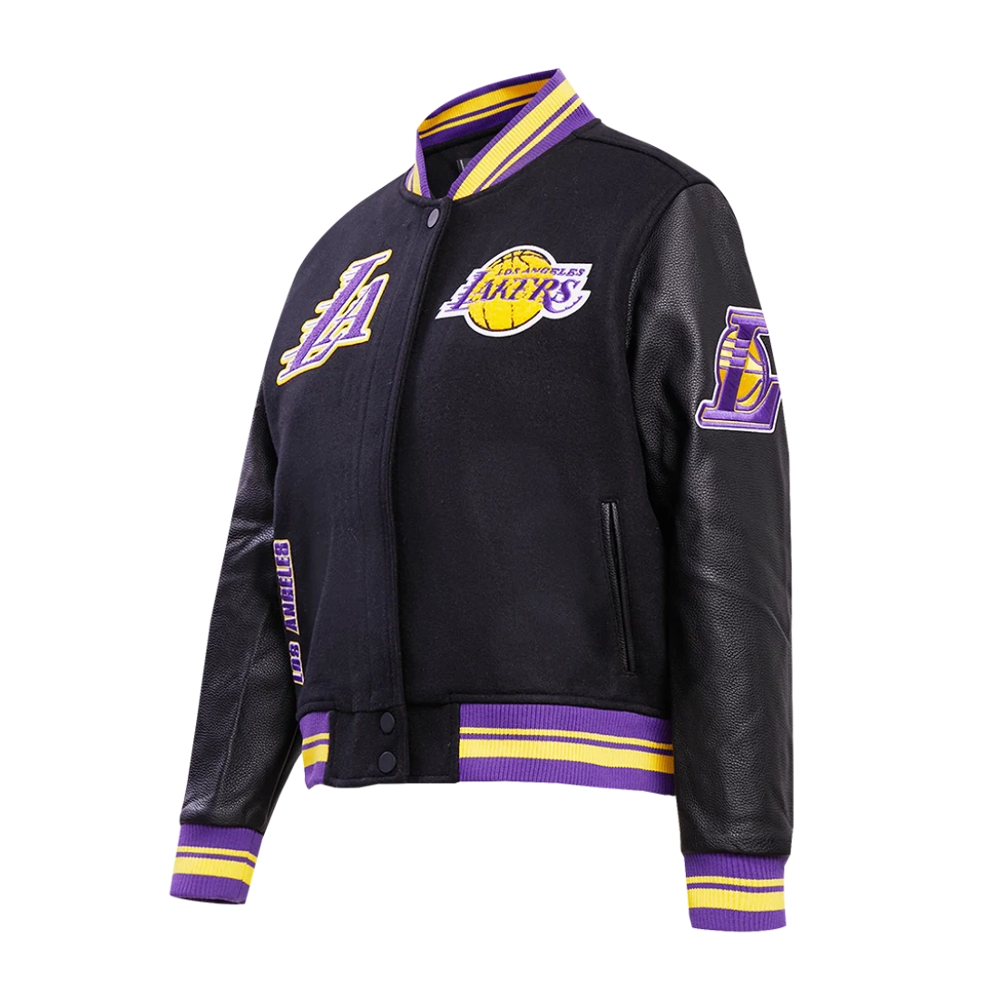 Los-Angeles-Lakers-Retro-Classic-Womens-Wool-Leather-Varsity-Jacket-Black-2