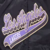 Los-Angeles-Lakers-Script-Tail-Womens-Full-Snap-Satin-Varsity-Jacket-Black-2