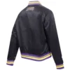 Los-Angeles-Lakers-Script-Tail-Womens-Full-Snap-Satin-Varsity-Jacket-Black-4
