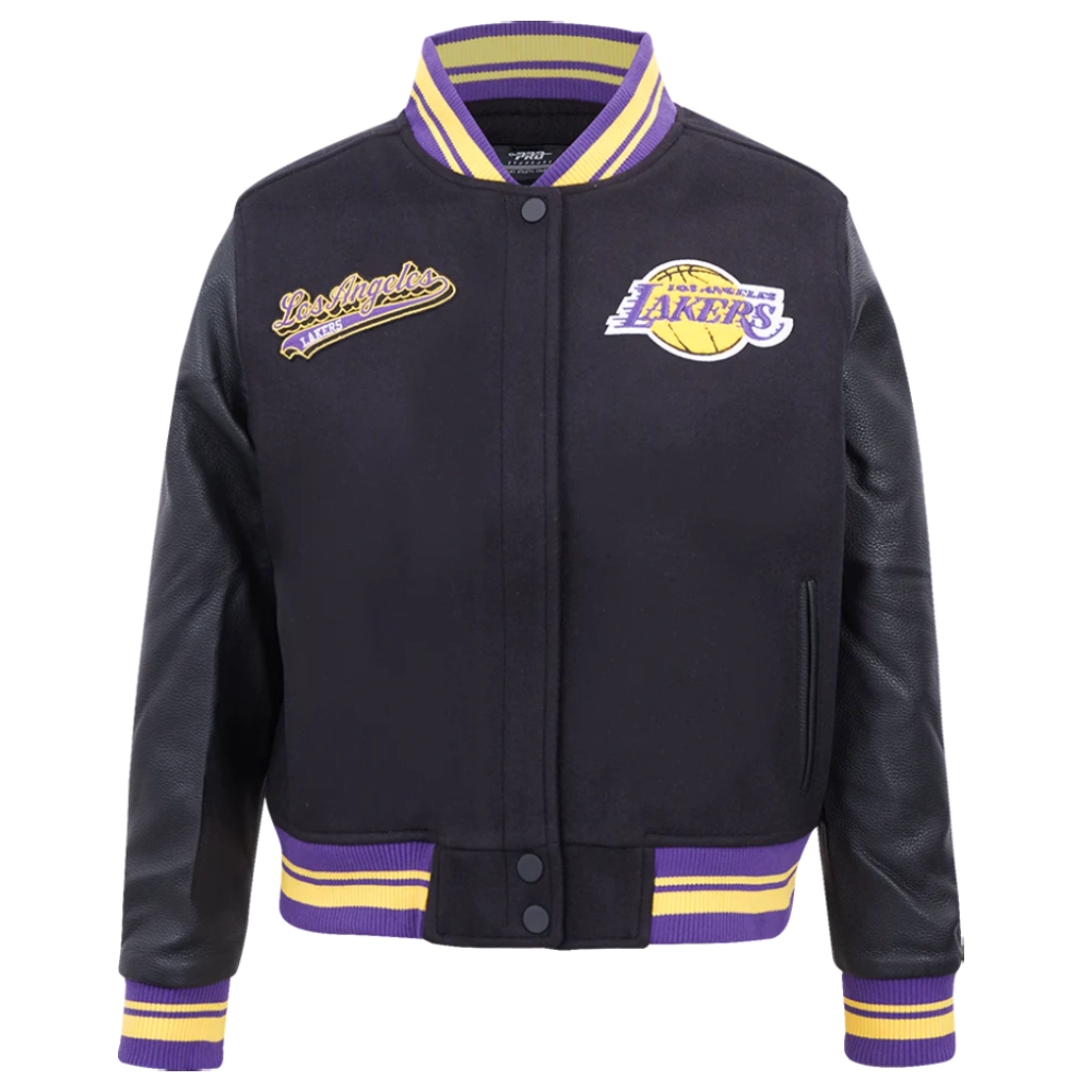 Los-Angeles-Lakers-Script-Tail-Womens-Wool-Leather-Varsity-Jacket-Black-6