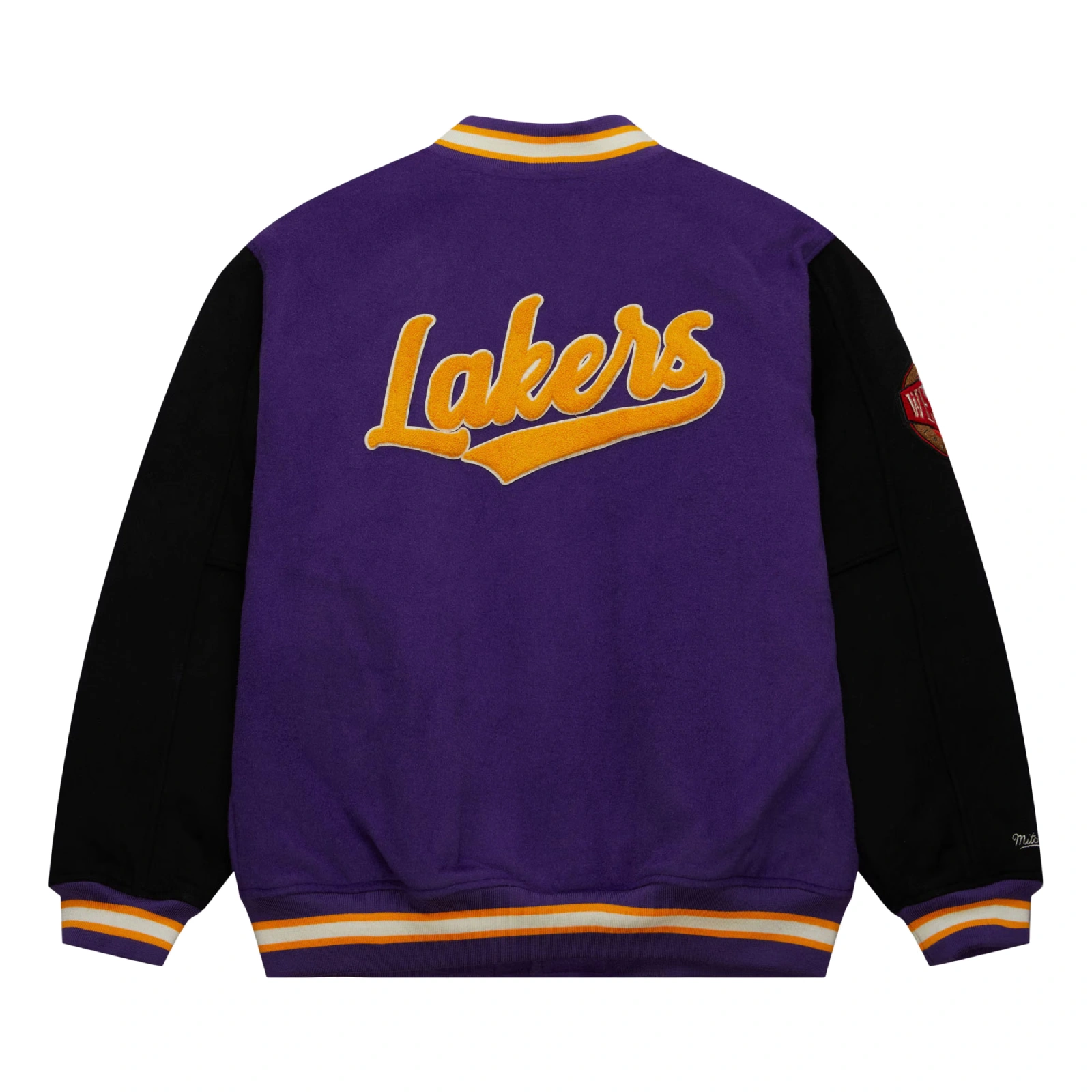 Los-Angeles-Lakers-Team-Legacy-Full-Snap-Satin-Varsity-Jacket-Purple-Black-2