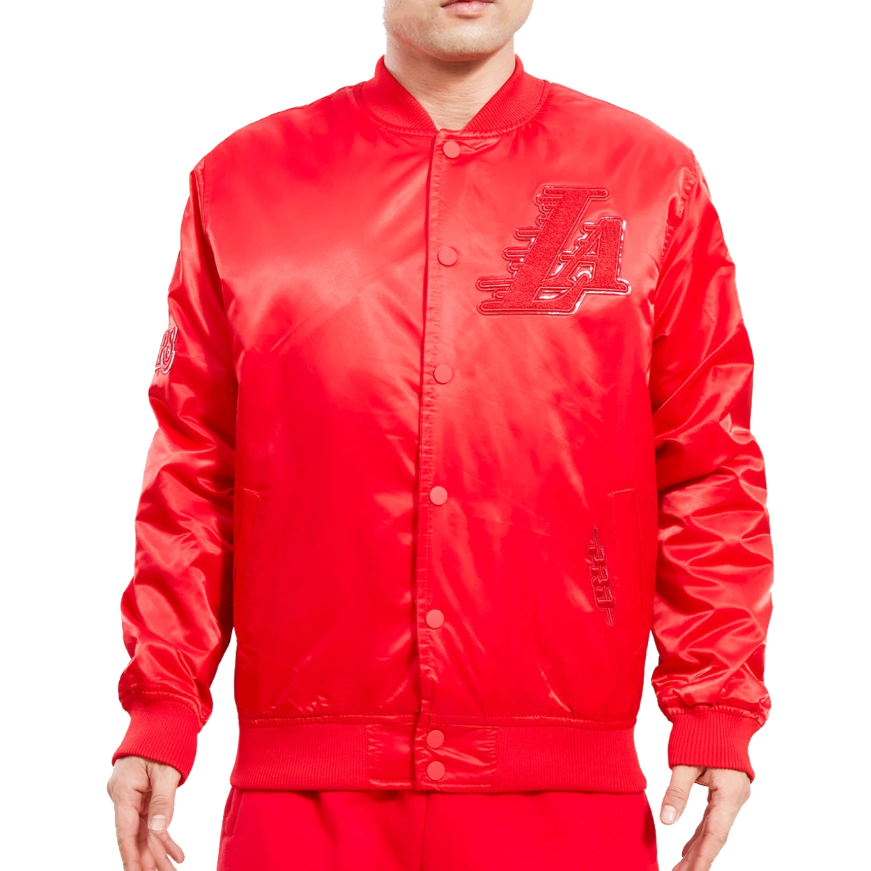 Los-Angeles-Lakers-Triple-Red-Full-Snap-Satin-Varsity-Jacket-1