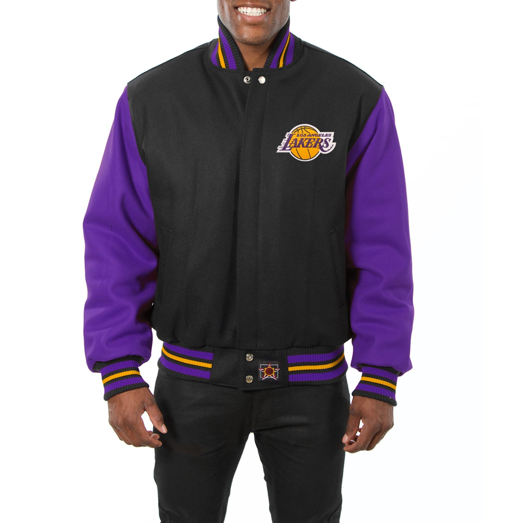 Los-Angeles-Lakers-Two-Tone-Wool-Varsity-Jacket-Black-Purple-1