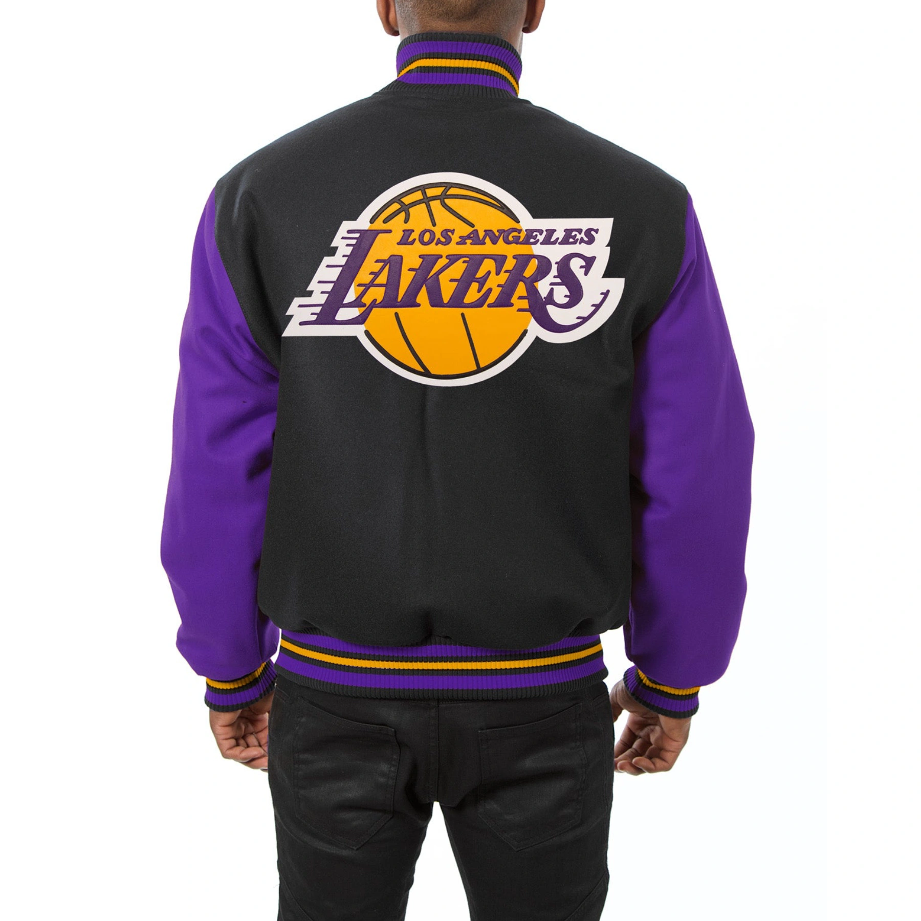 Los-Angeles-Lakers-Two-Tone-Wool-Varsity-Jacket-Black-Purple