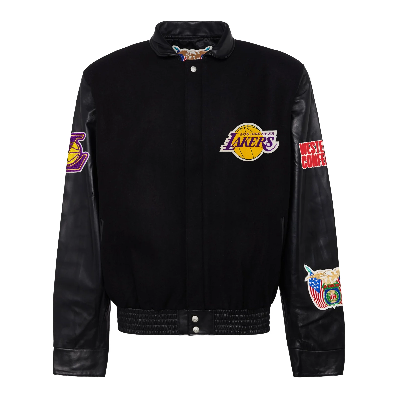 Los-Angeles-Lakers-Wool-Leather-Varsity-Jacket-Black-1