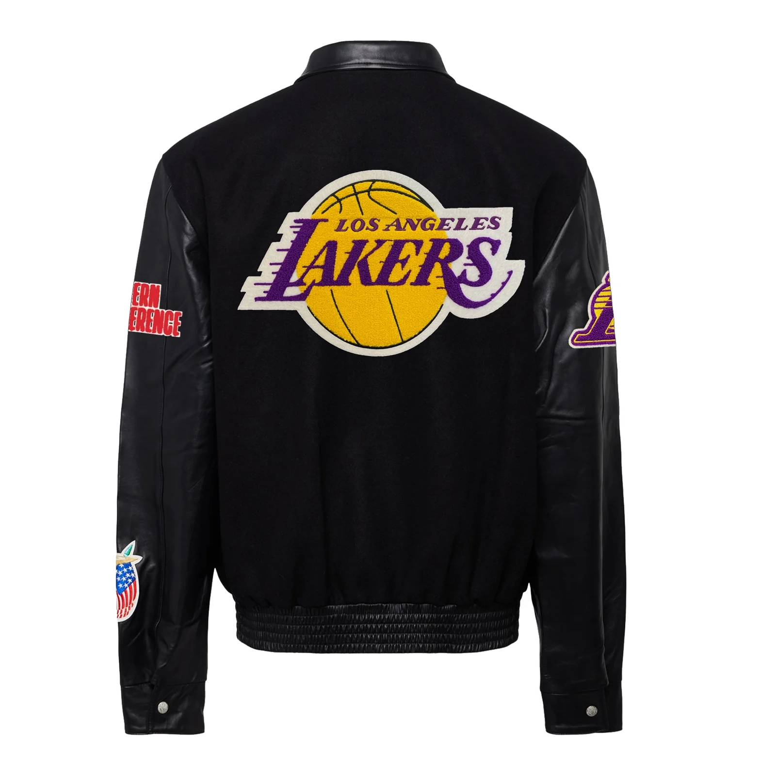 Los-Angeles-Lakers-Wool-Leather-Varsity-Jacket-Black-2
