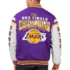 Los Angeles Lakers World Champions Purple & White Varsity Jacket - Image 2