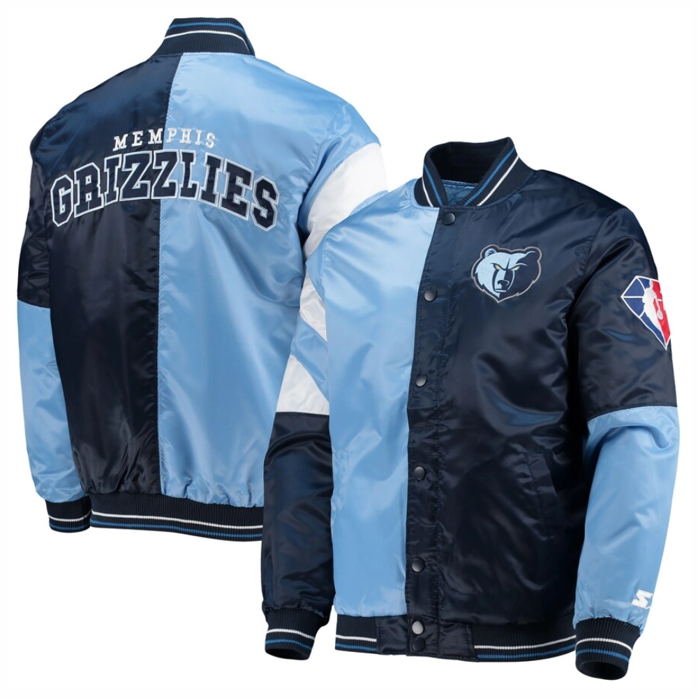 Memphis-Grizzlies-Leader-Satin-Varsity-Jacket-BlueNavy-4
