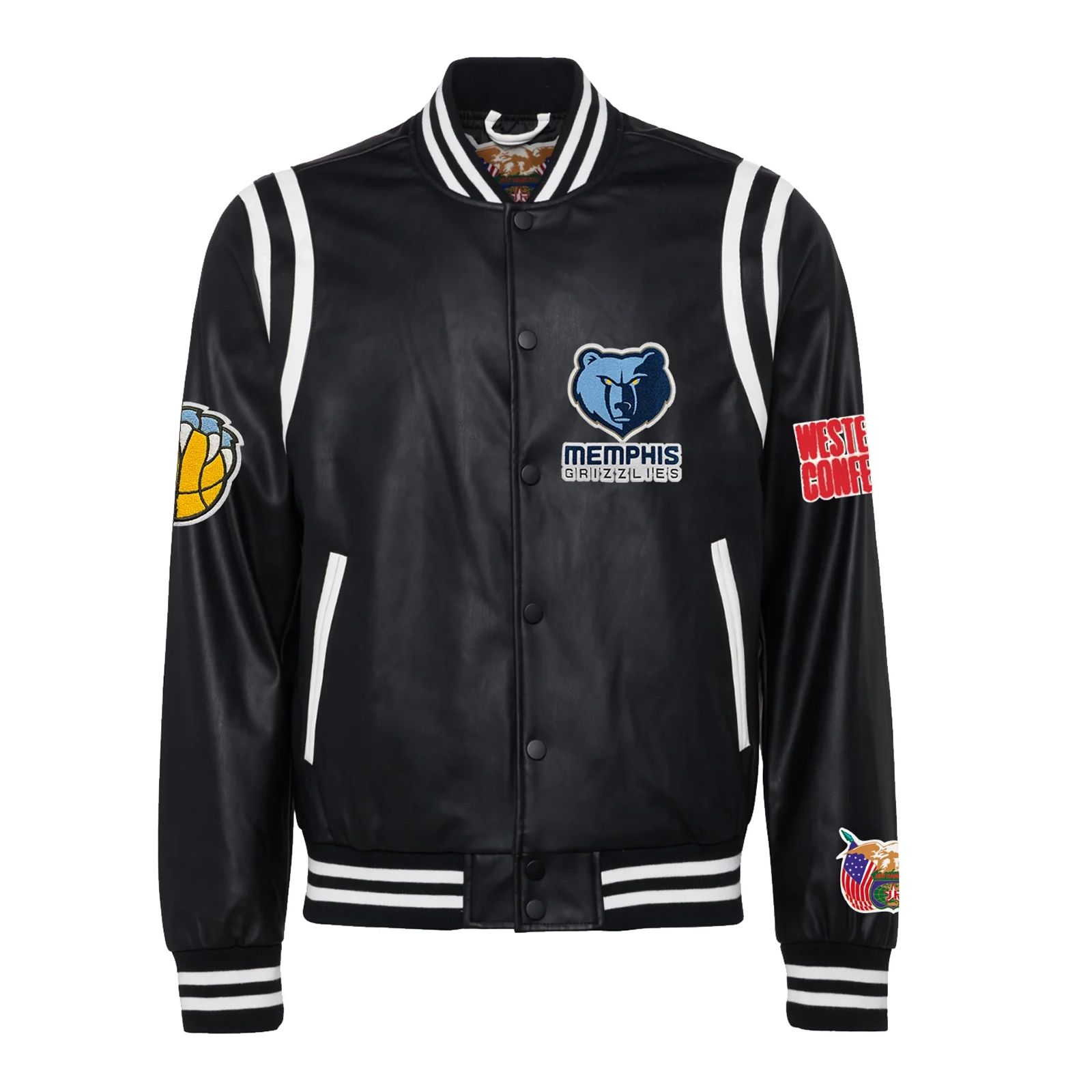 Memphis-Grizzlies-Leather-Varsity-Jacket-Black-1