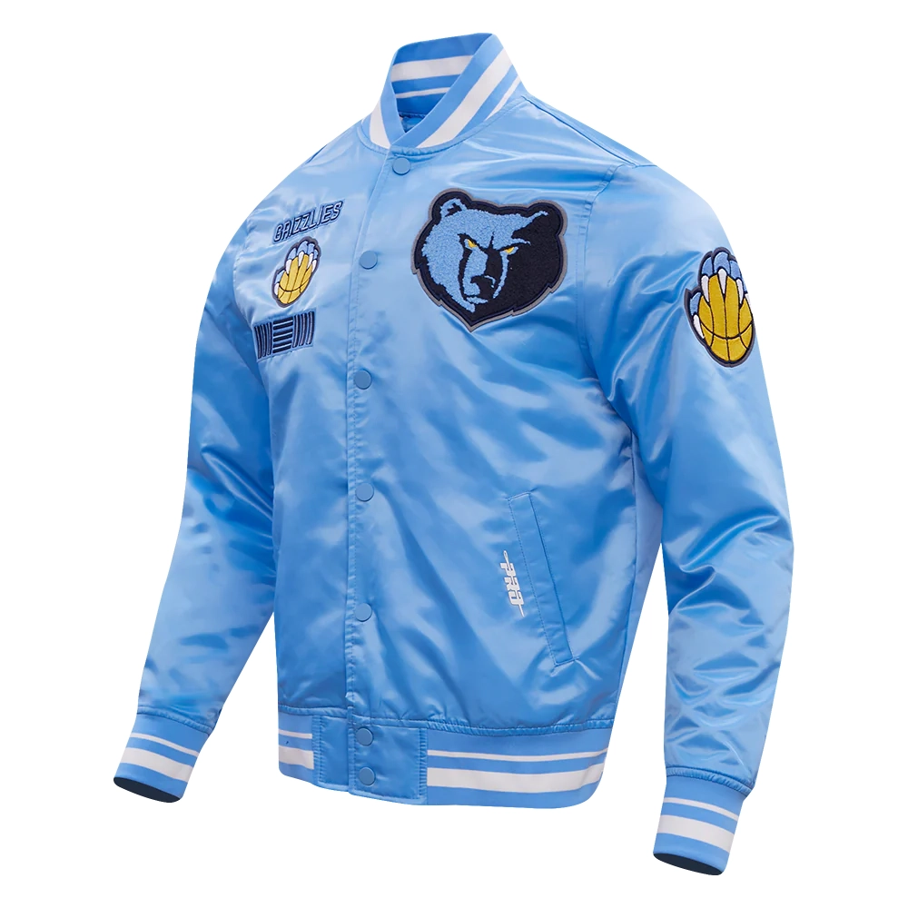 Memphis-Grizzlies-Pro-Standard-Retro-Classic-Blue-Satin-Varsity-Jacket-1