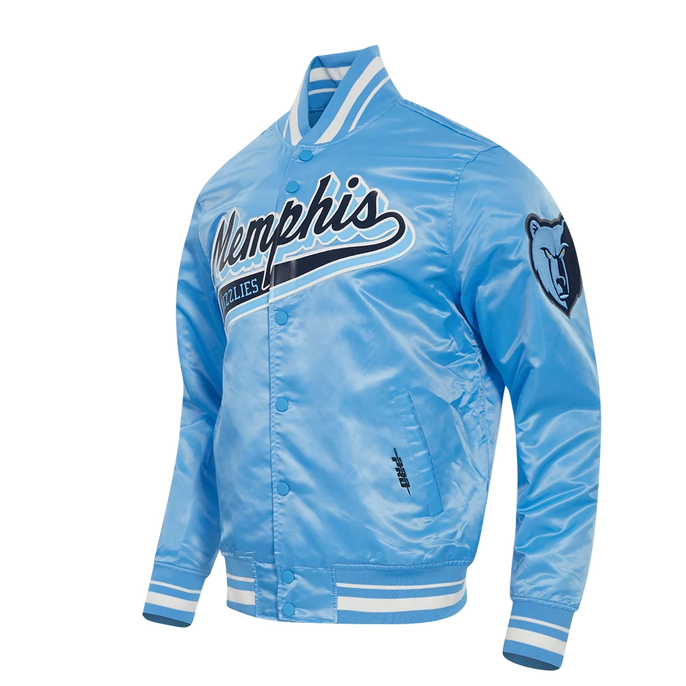 Memphis-Grizzlies-Pro-Standard-Script-Tail-Blue-Satin-Varsity-Jacket-1