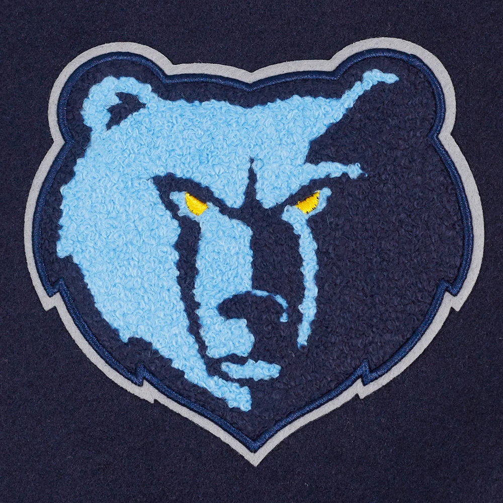 Memphis Grizzlies Script Tail Women's Wool & Leather Varsity Jacket - Image 5