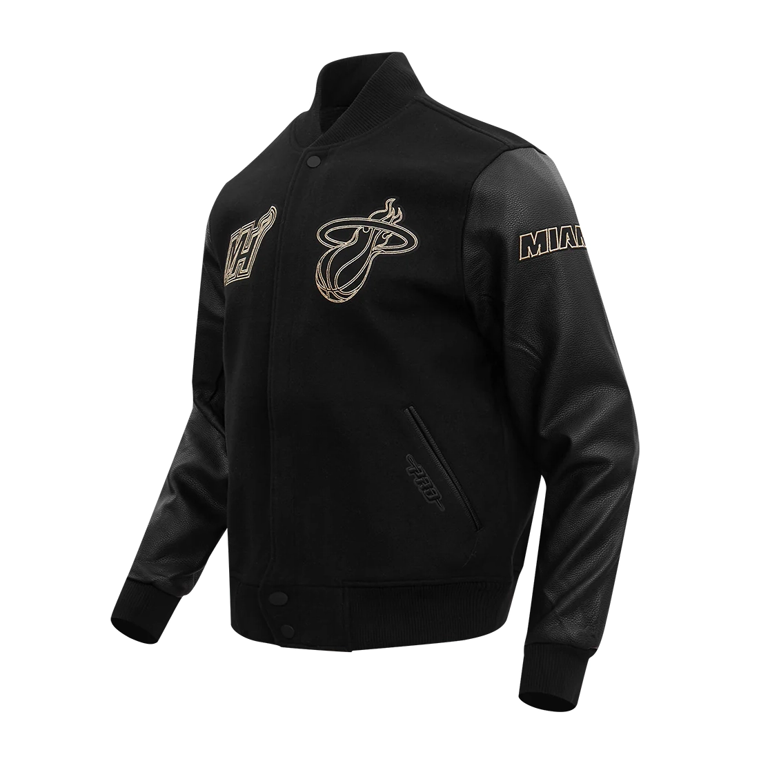 Miami-Heat-Black-Gold-Wool-Leather-Varsity-Jacket-Black-2