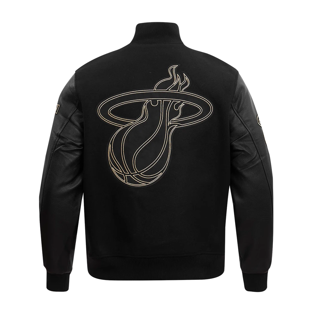 Miami-Heat-Black-Gold-Wool-Leather-Varsity-Jacket-Black-4