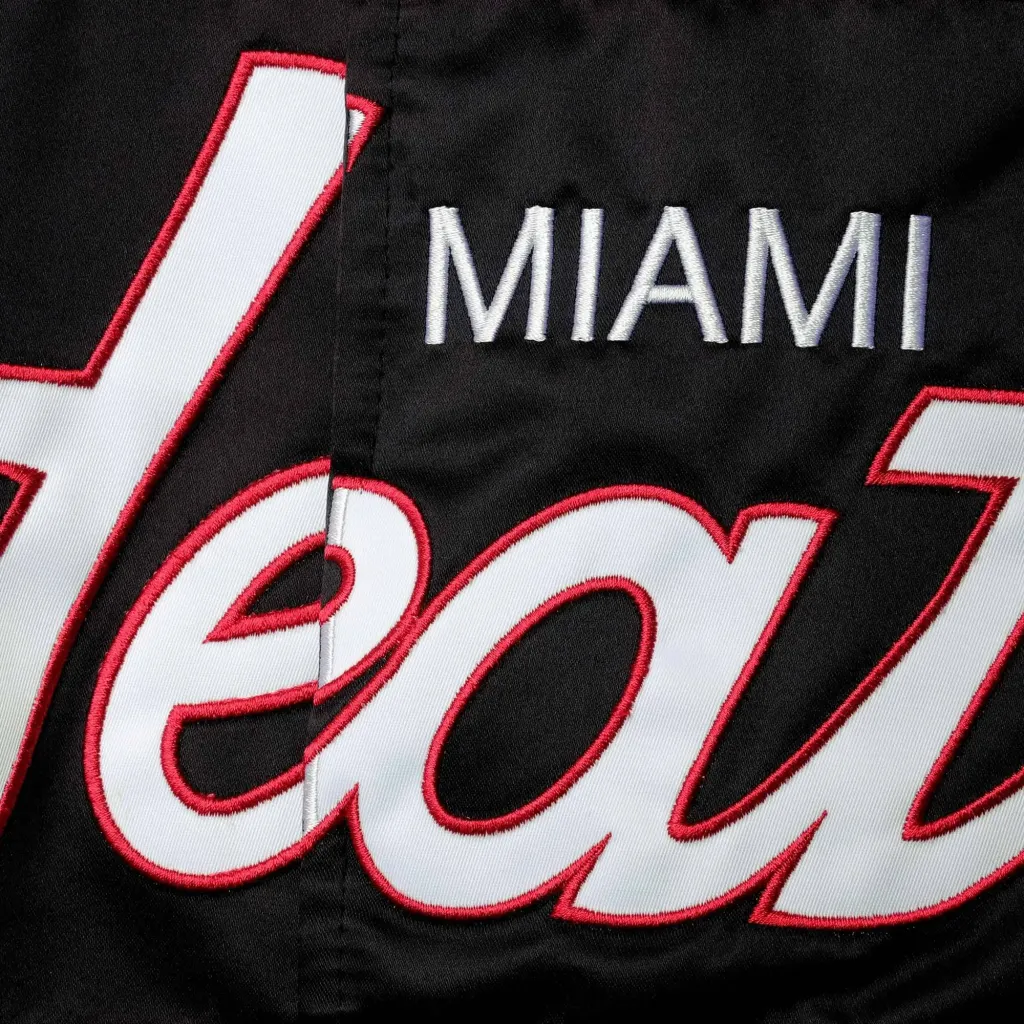 Miami-Heat-Hardwood-Classics-Script-Full-Snap-Black-Satin-Varsity-Jacket-3