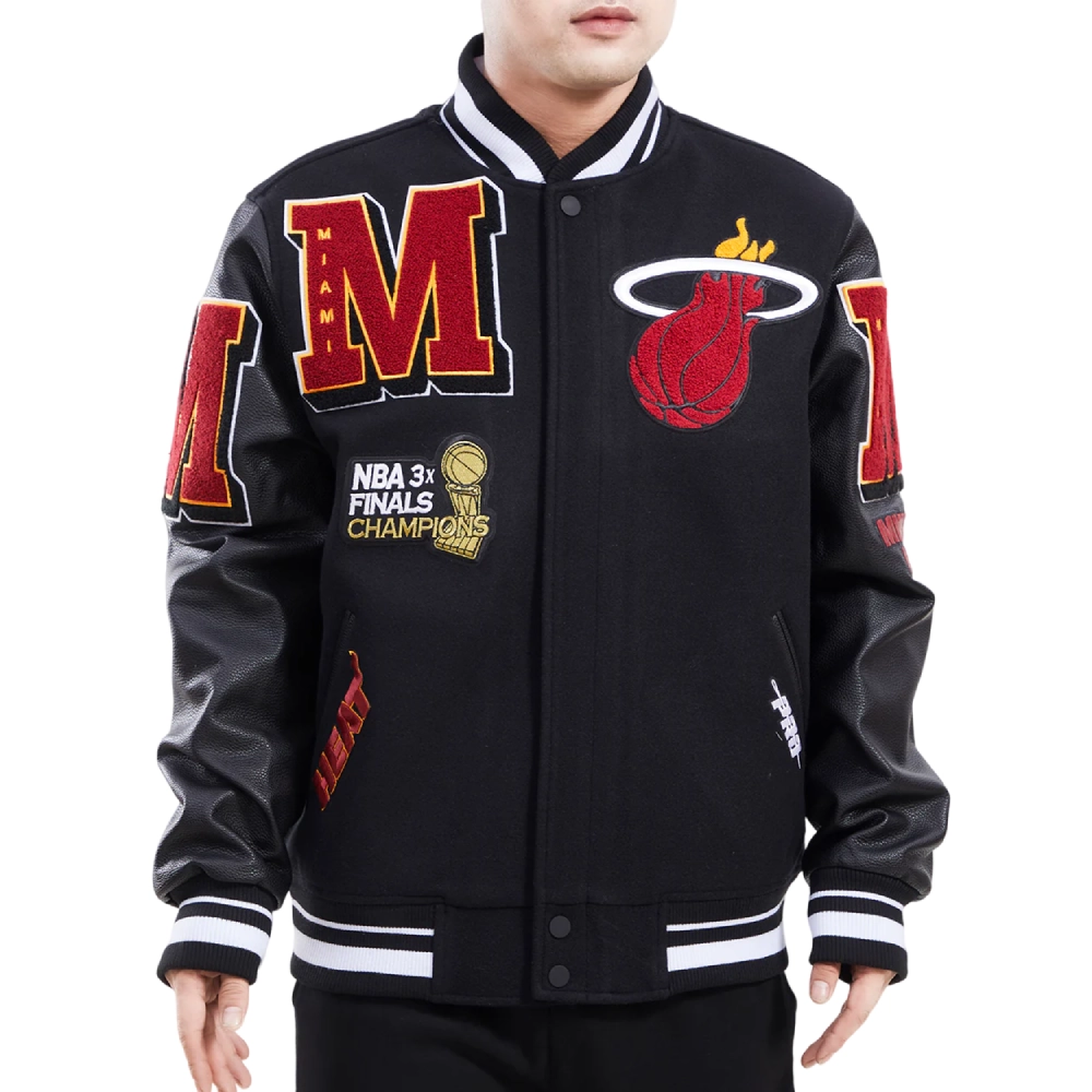 Miami-Heat-Mashup-Wool-Leather-Varsity-Jacket-Black-3