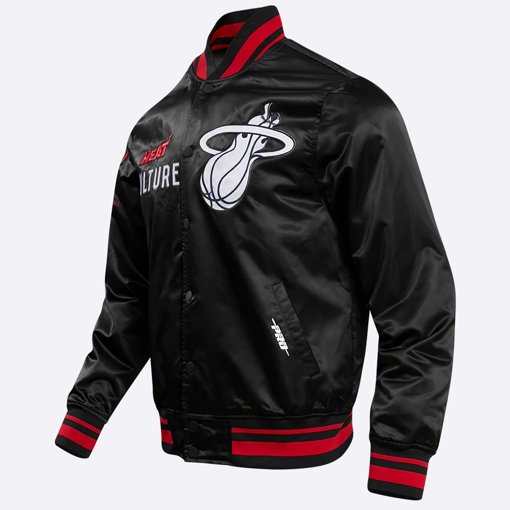 Miami-Heat-Pro-Standard-Chest-Heat-Culture-Black-Satin-Varsity-Jacket-1