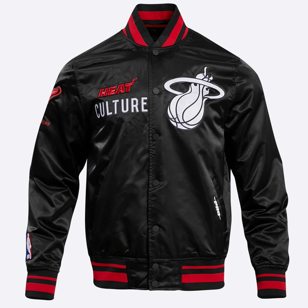 Miami-Heat-Pro-Standard-Chest-Heat-Culture-Black-Satin-Varsity-Jacket-2
