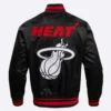 Miami-Heat-Pro-Standard-Chest-Heat-Culture-Black-Satin-Varsity-Jacket-3