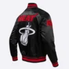 Miami-Heat-Pro-Standard-Chest-Heat-Culture-Black-Satin-Varsity-Jacket-4