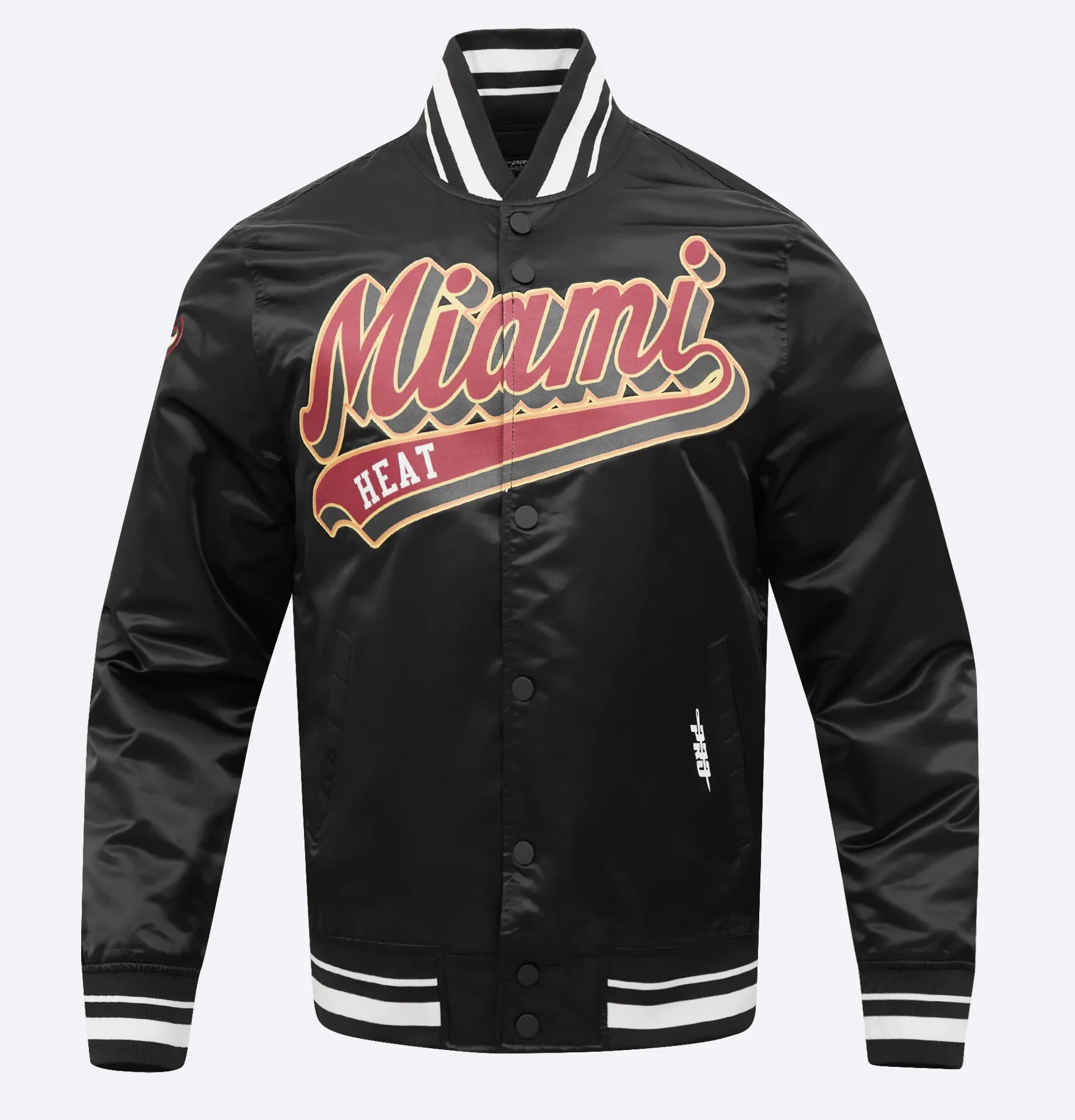 Miami-Heat-Pro-Standard-Script-Tail-Black-Satin-Varsity-Jacket-2