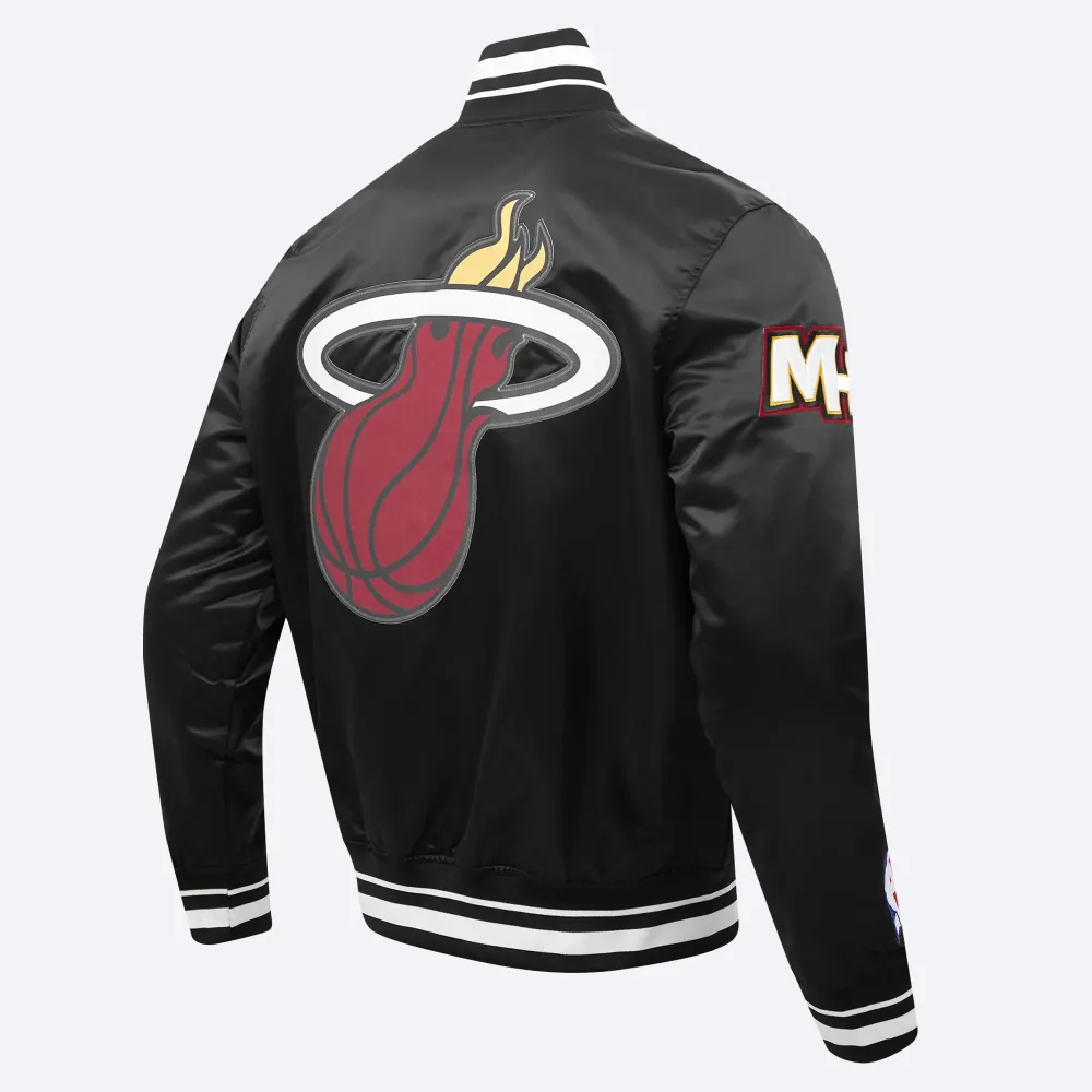 Miami-Heat-Pro-Standard-Script-Tail-Black-Satin-Varsity-Jacket-3