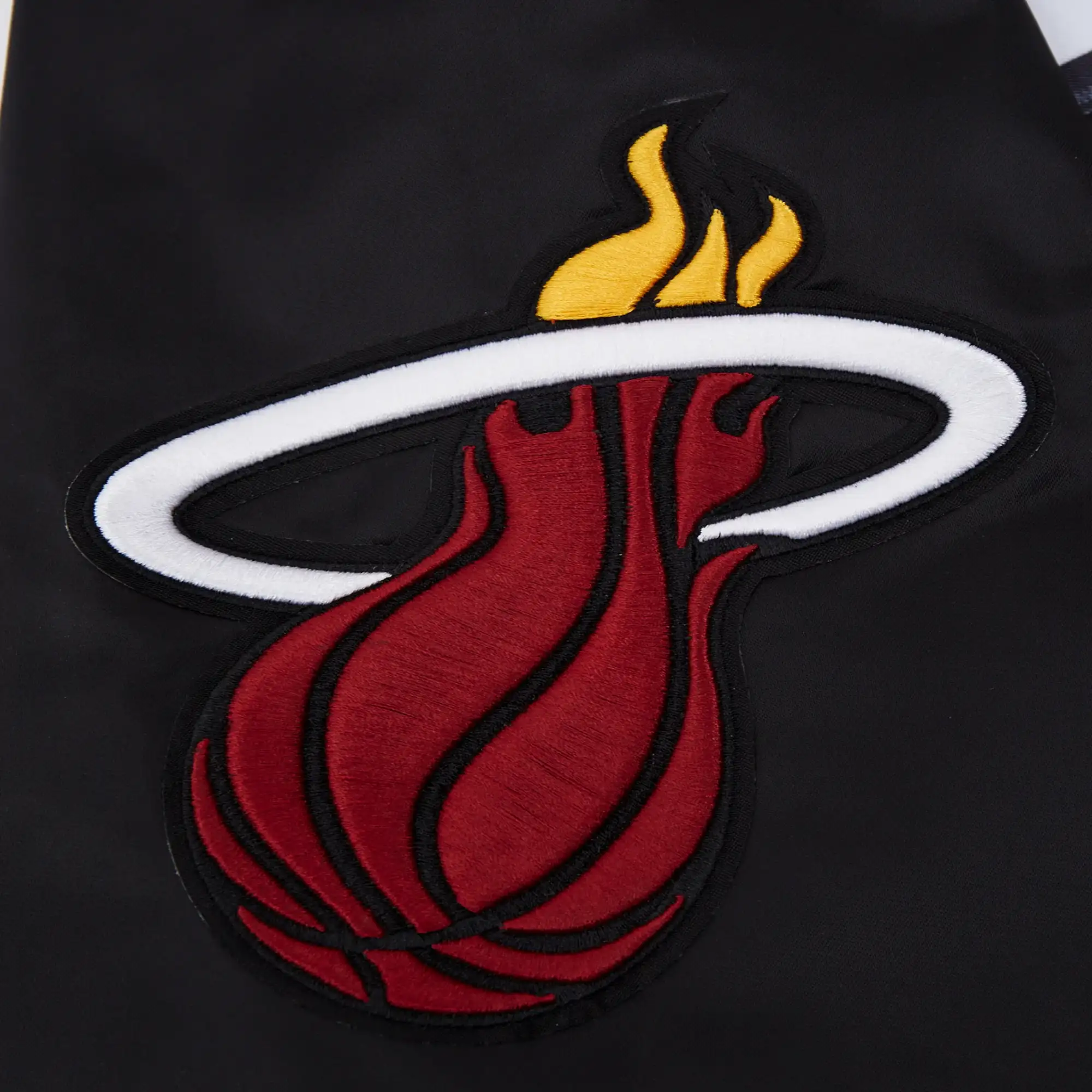 Miami-Heat-Pro-Standard-Script-Tail-Black-Satin-Varsity-Jacket-6